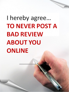 Never Post A Bad Review About You